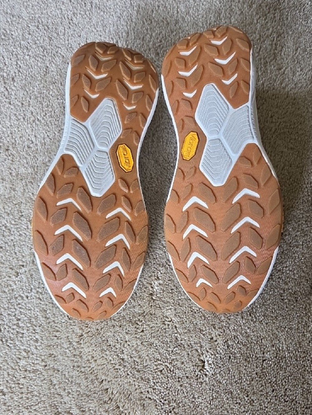 Hoka Women's White Athletic Running Shoes with Orange Accents - Picture 6 of 6
